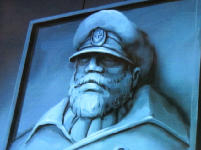 宇宙戦艦ヤマト2を視る」第四話 四話を視直すと沖田のレリーフが何度も