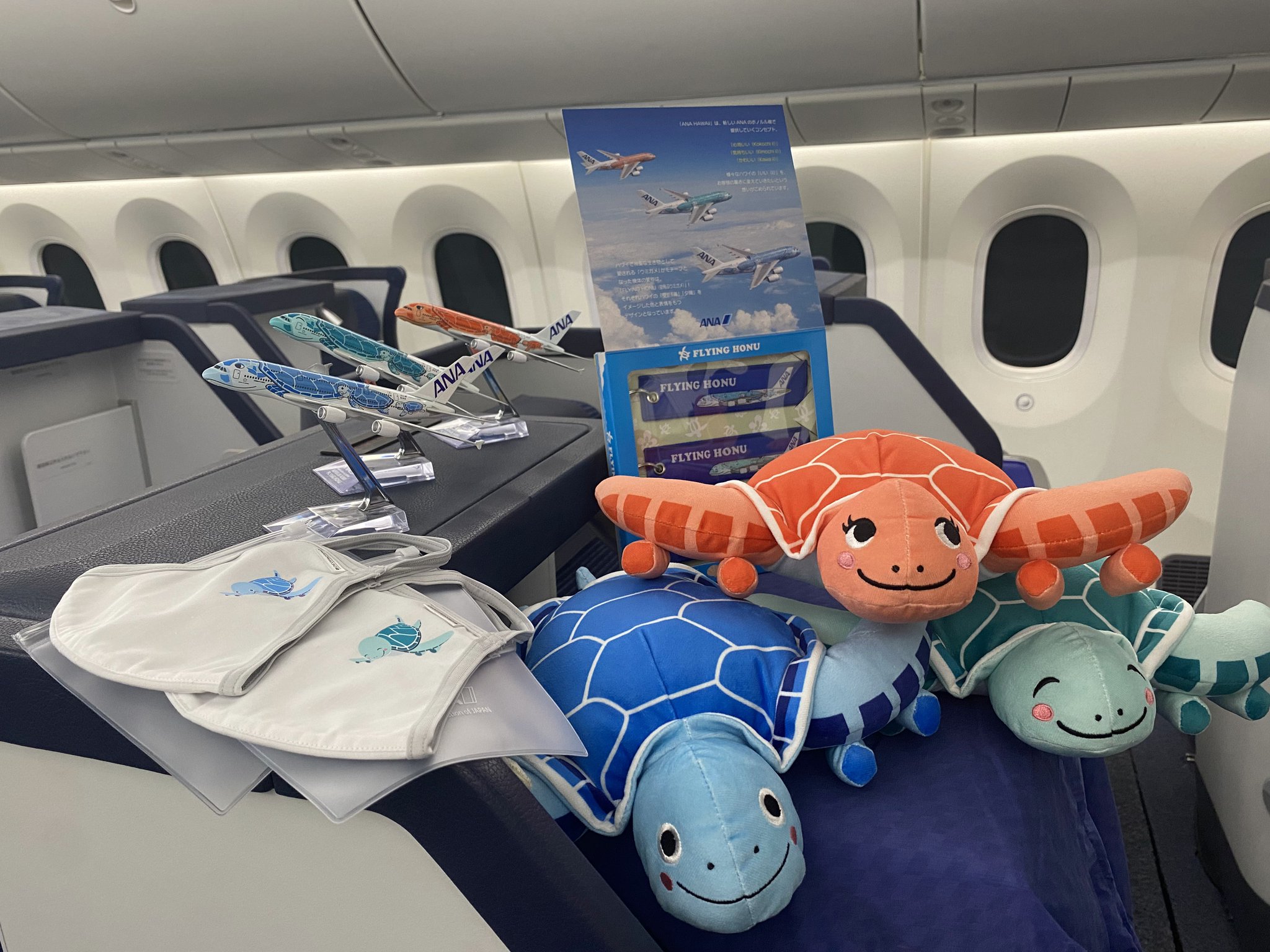 ANAフライングホヌ・ぬいぐるみ3点セット ANA公式 フライングホヌ HONU