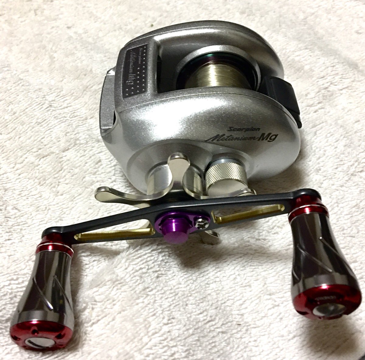 00-メタニウムmg カスタム完了。ハンドル、ナット、リテーナー交換して