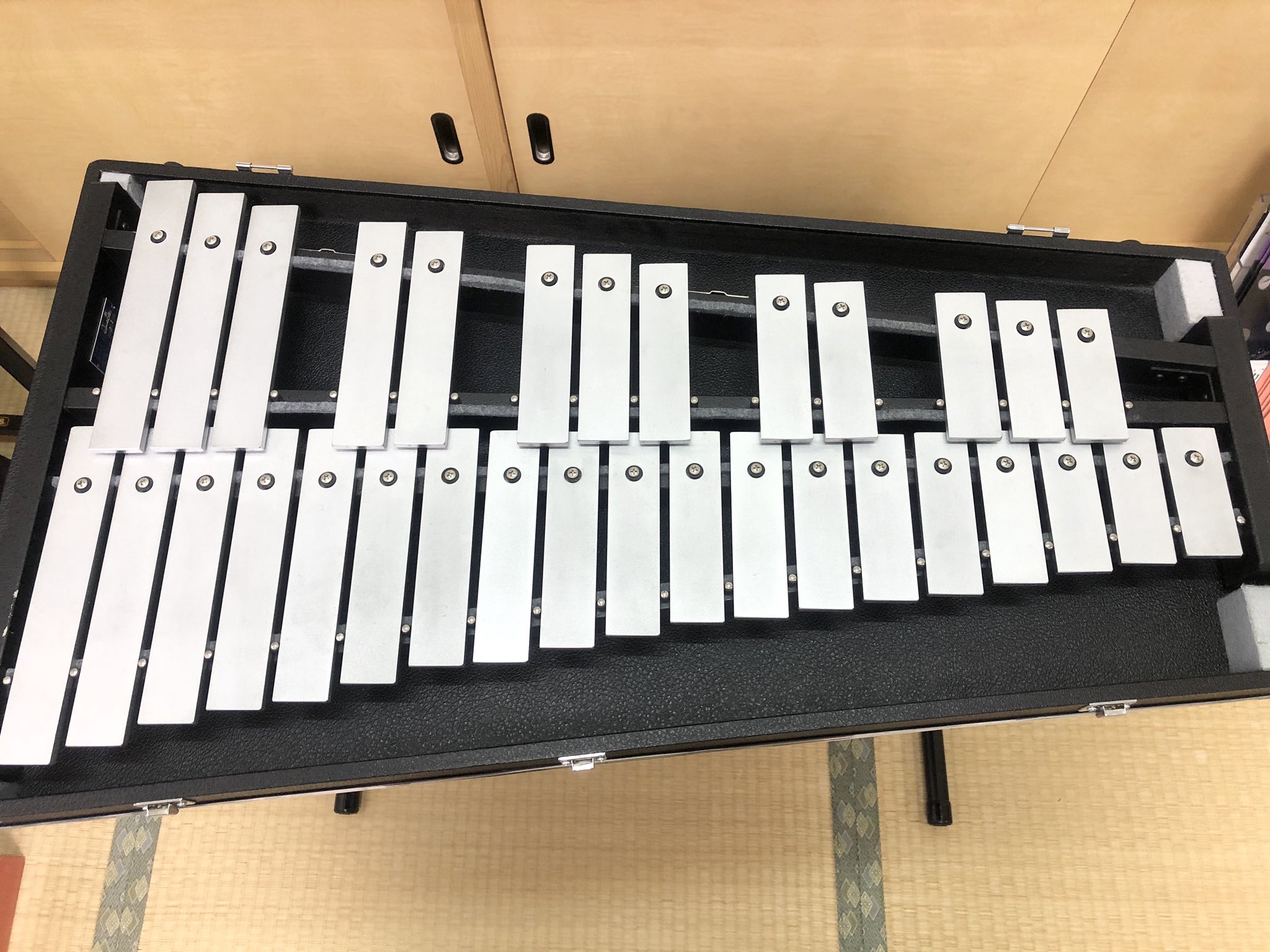 KAWAI グロッケン 鉄琴 32音 ハードケース付き 河合楽器 カワイ KAWAI