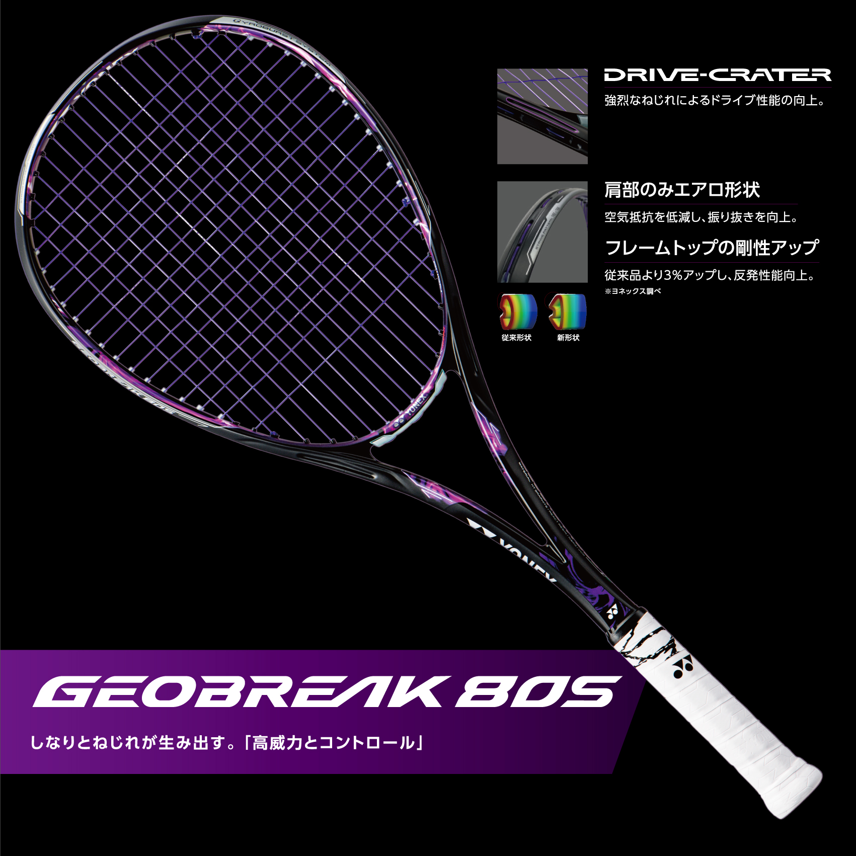 VOLTAGE テニスラケット 7s 紫色 YONEX VOLTAGE 7S ボルトレイジ 7S