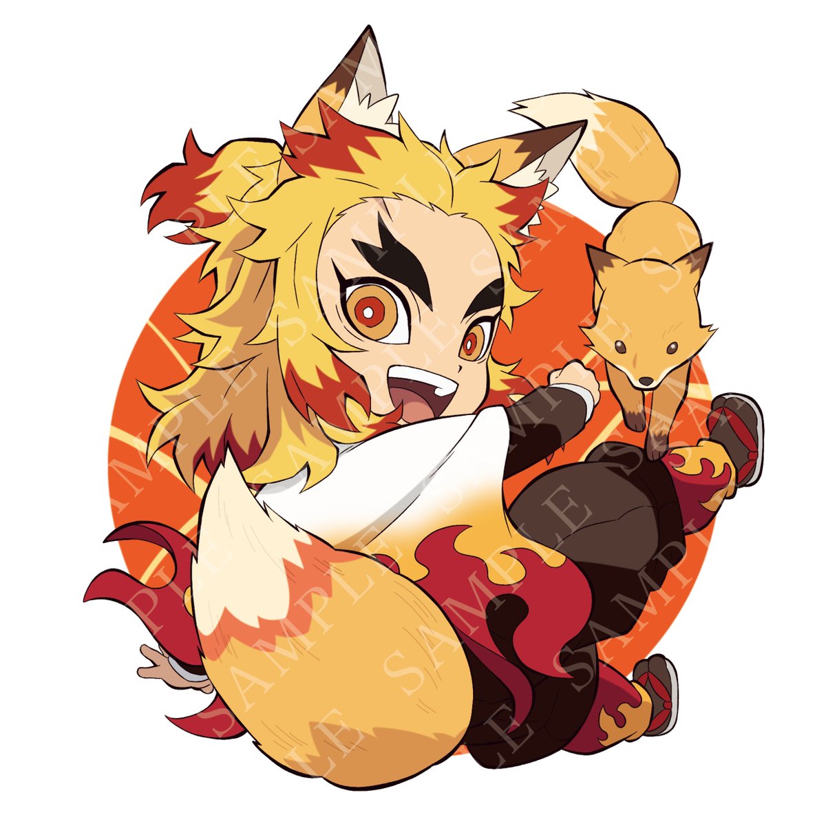 ufotable 鬼滅の刃 宮城限定 煉獄杏寿郎 アクリルキーホルダー 全集中展