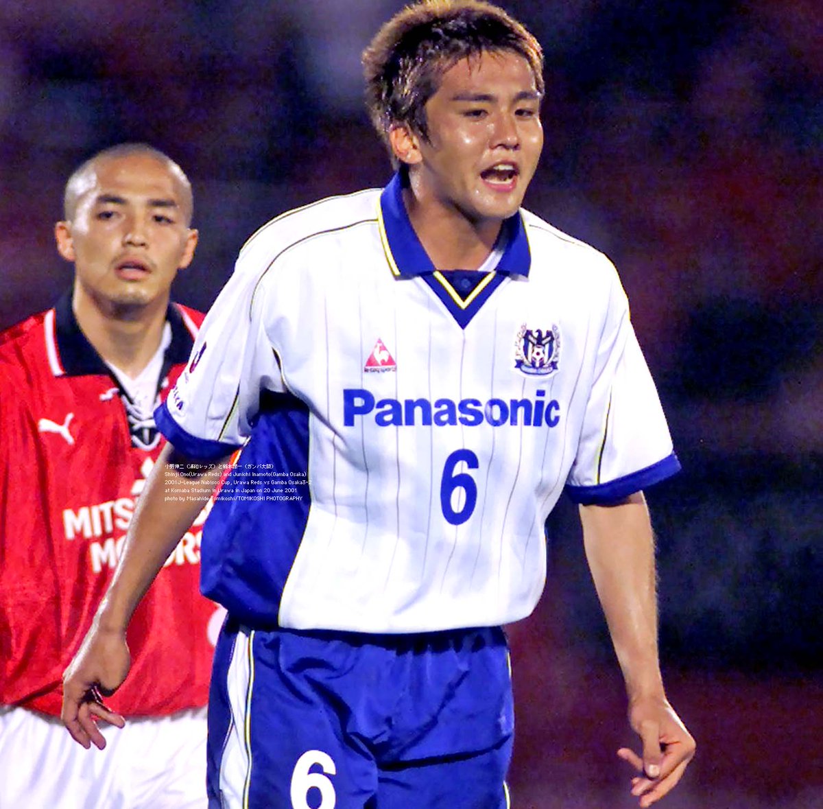 小野伸二（浦和レッズ）と稲本潤一（ガンバ大阪） Shinji Ono(Urawa