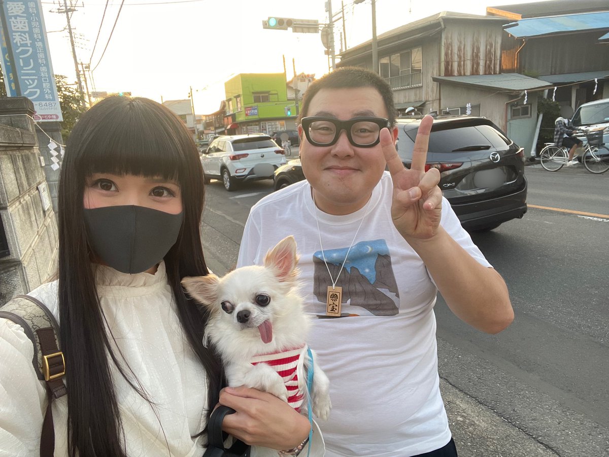 のりちゃんに凸してきた(՞ . .՞)ฅ” 駐車場混みすぎててお祭りは無理