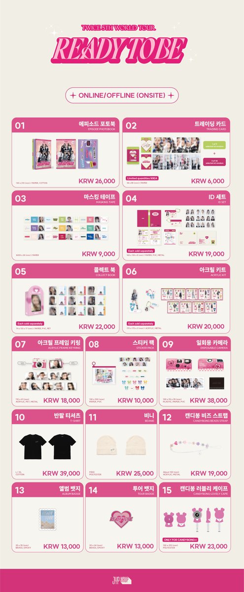 TWICE 5TH WORLD TOUR 'READY TO BE' OFFICIAL MERCH 🌏ワールドツアー