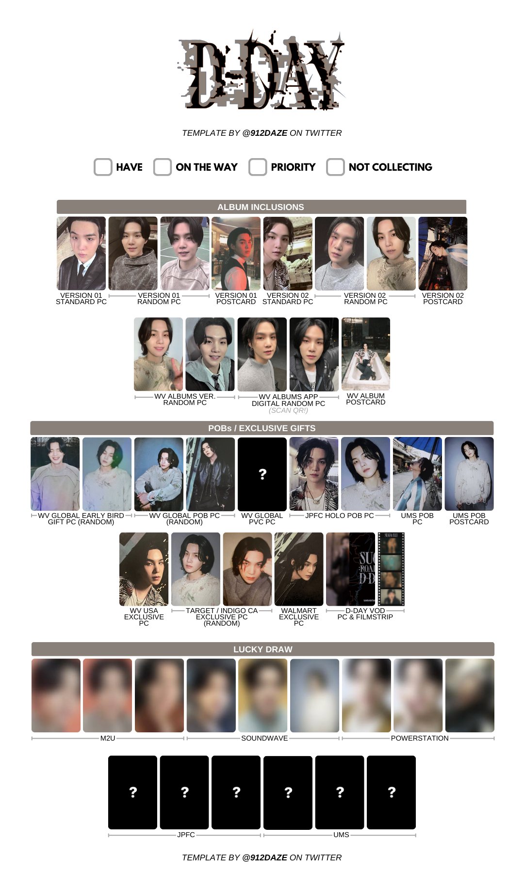 BTS BTS SUGA ユンギ ラキドロ トレカ ミニフォト フィルム Tシャツ