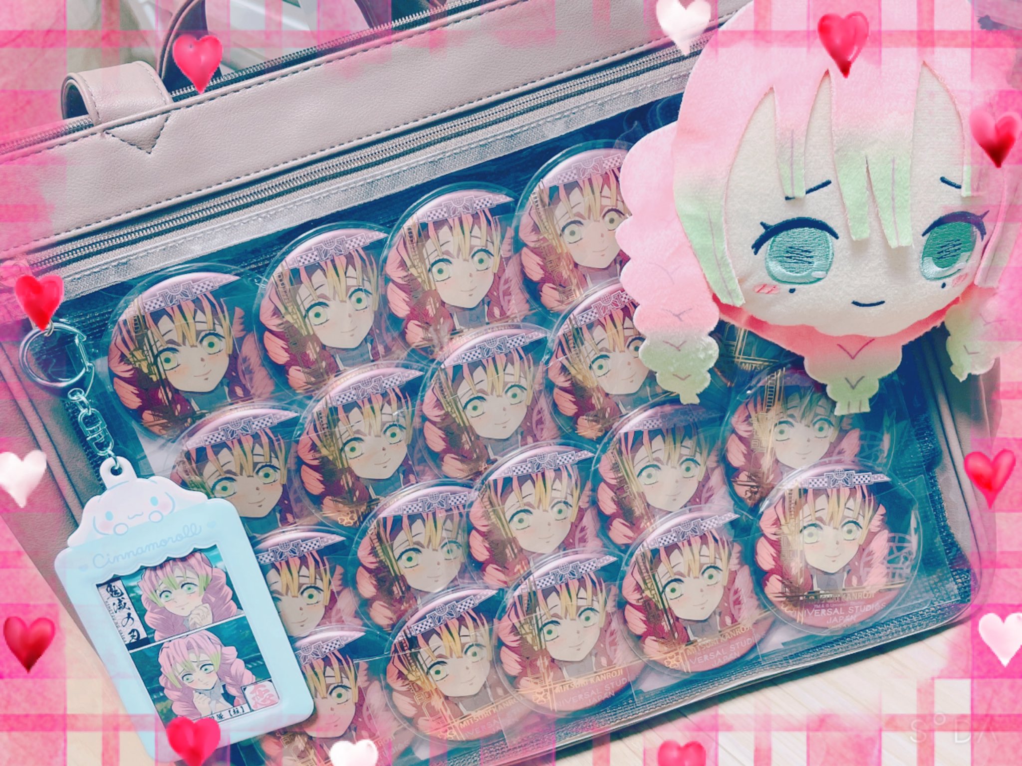 鬼滅の刃 ufotable ヒロマ 開店記念 缶バッジ付きトート 甘露寺蜜璃 鬼