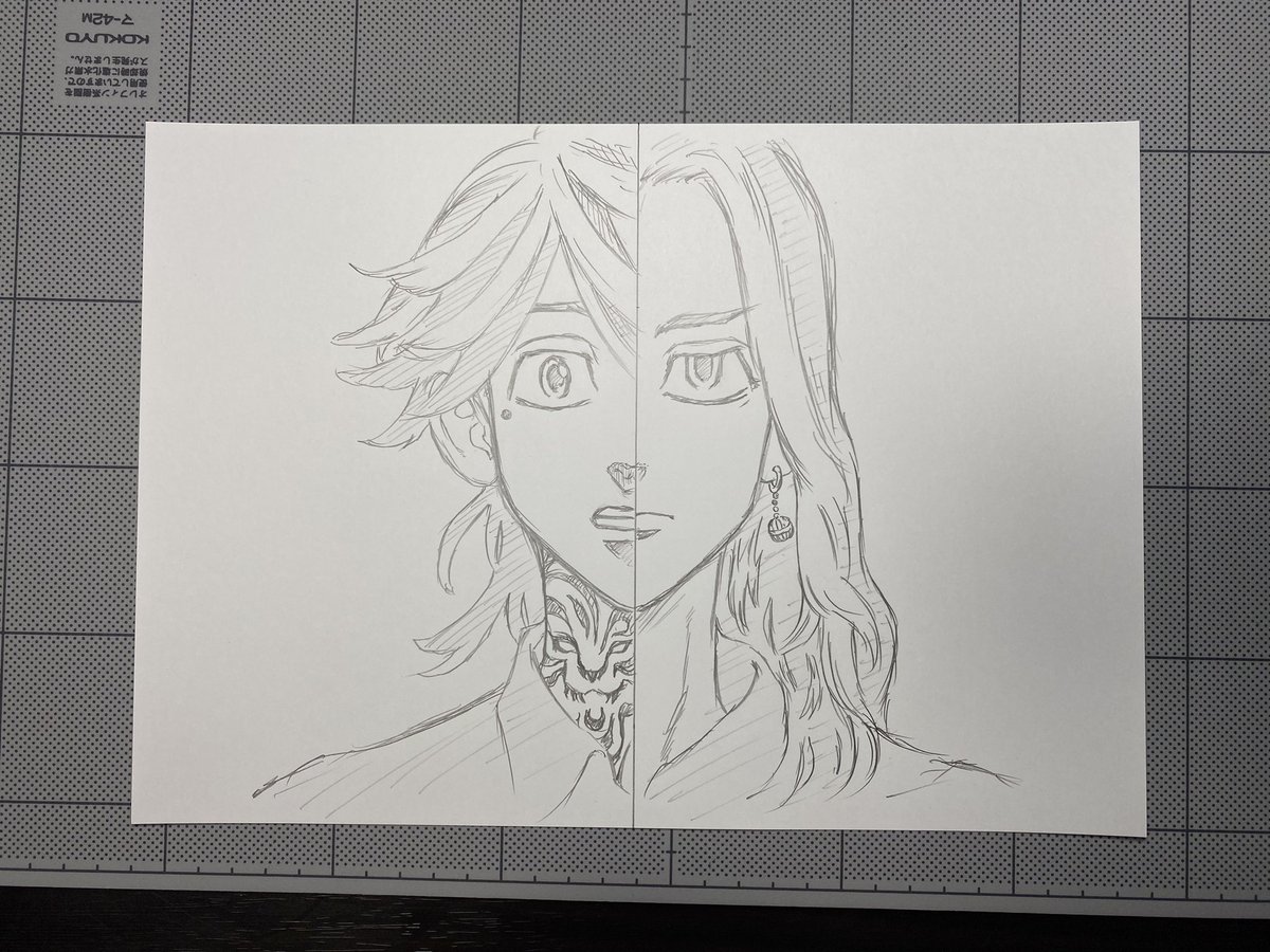 こんばんは♪ 一虎描いてます✨三途春千夜と同時進行! #