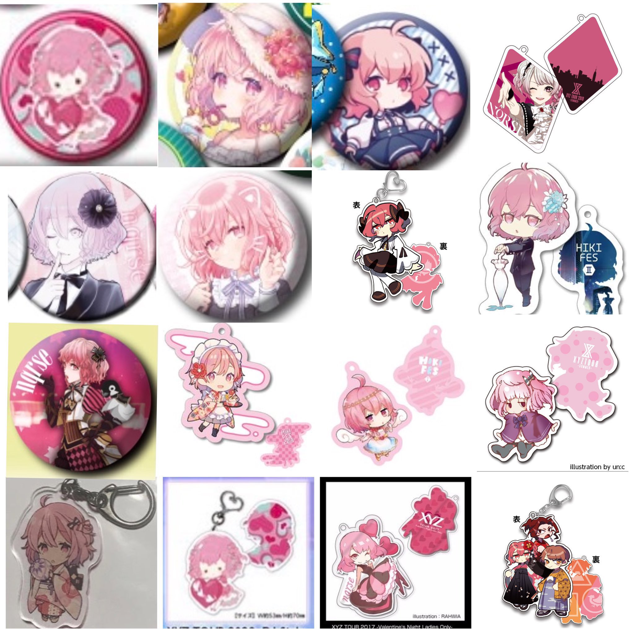 nqrse なるせ 缶バッジ XYZ 2019 夏 麦わら帽子 16点セット nqrse XYZ