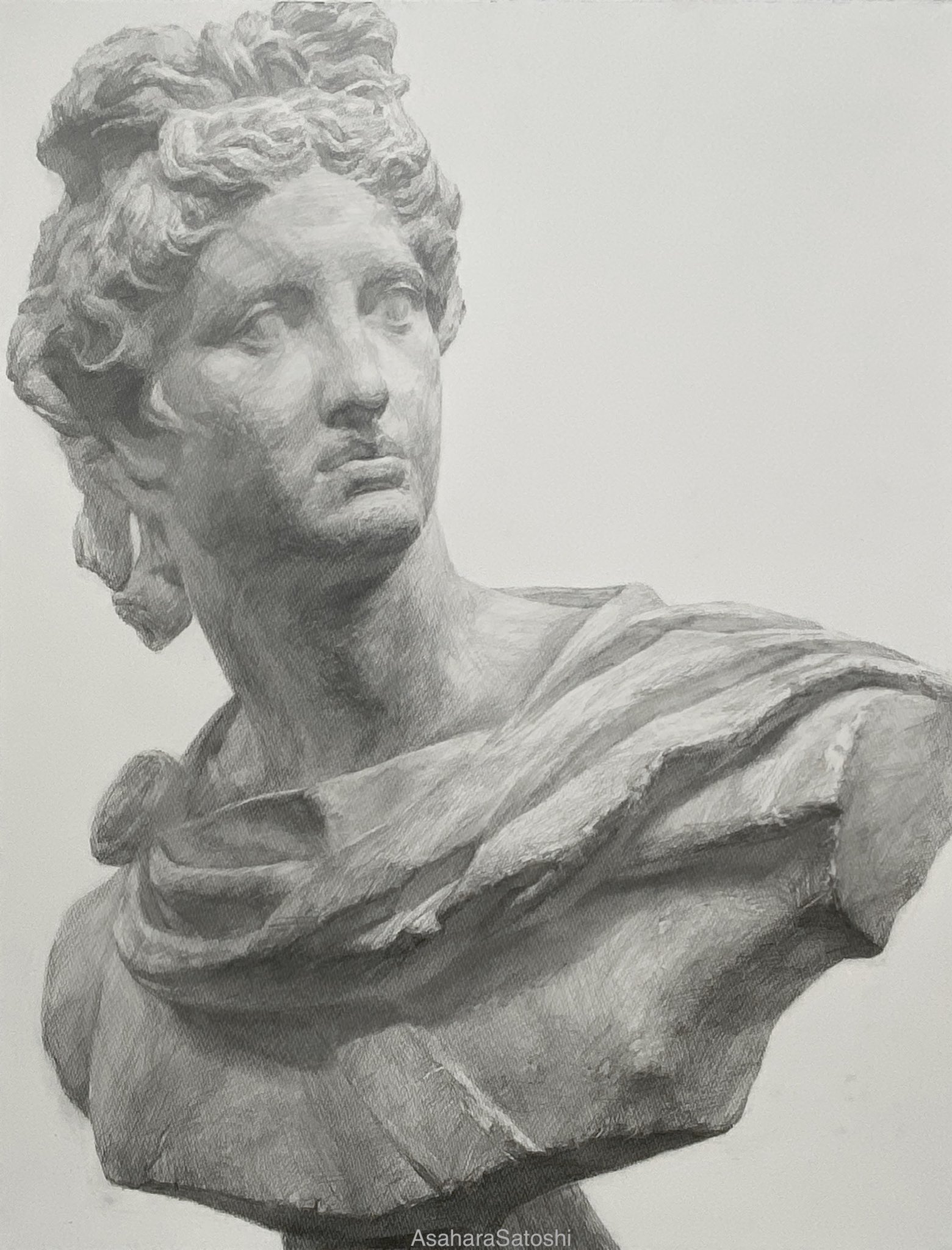 石膏像 80cm アポロン アポロ 美術 日本製 デッサン 教材 入試 良品