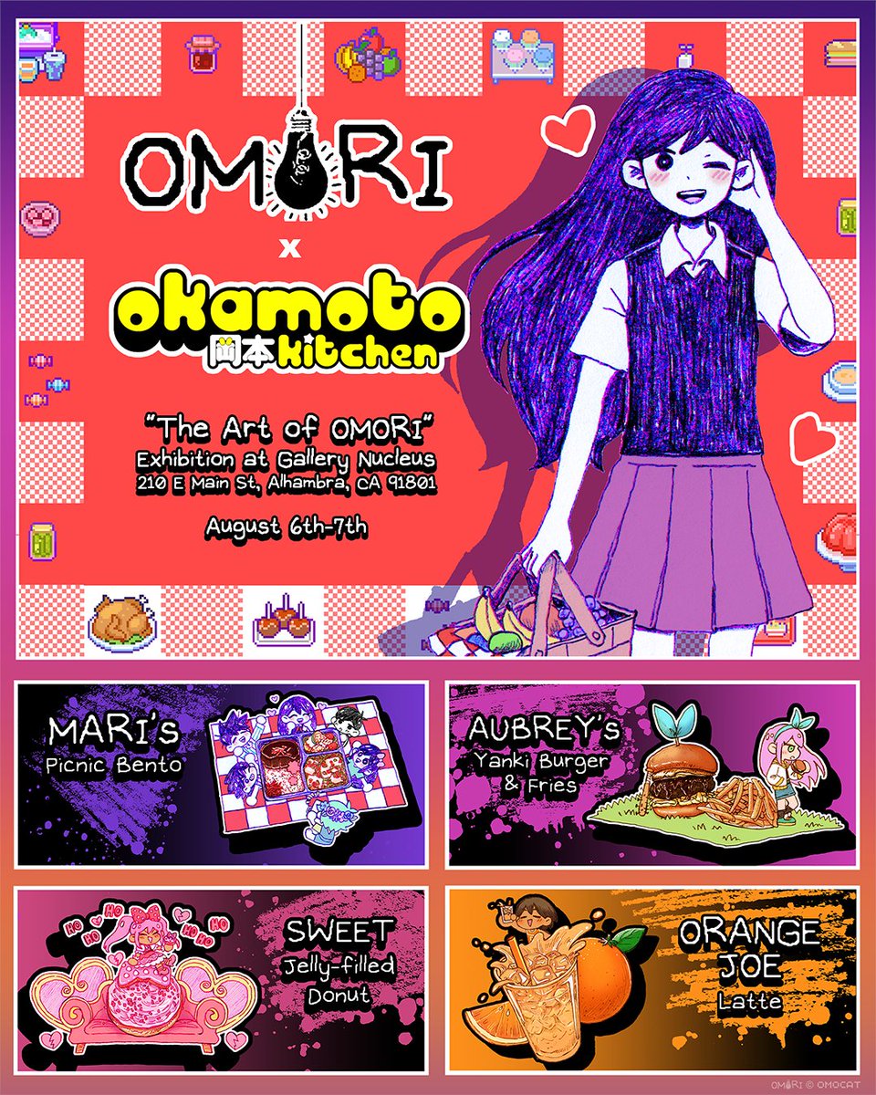 OMORI is teaming up with @OkamotoKitchen to bring OMORI menu items