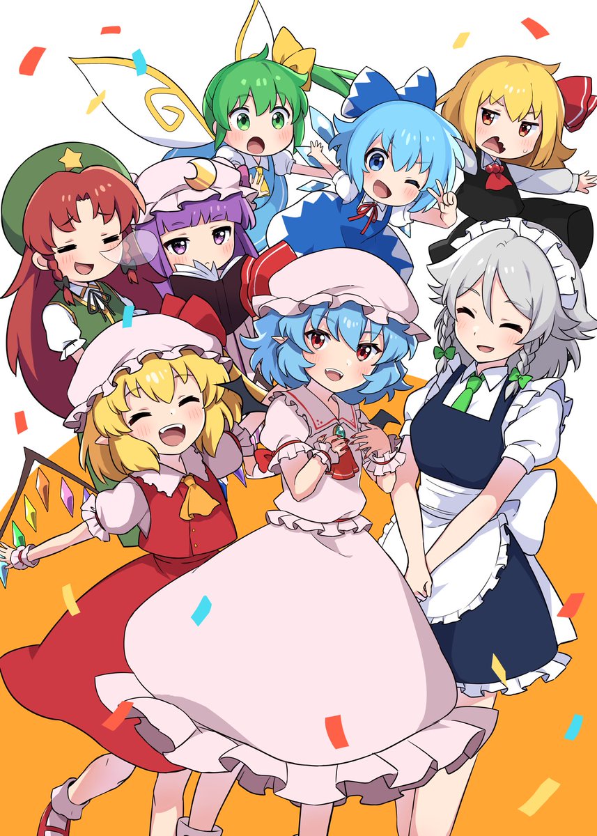 チルノ(東方Project) ,大妖精 ,フランドール・スカーレット ,紅美鈴