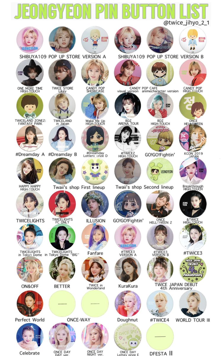 221109 更新】TWICE 缶バッチ リスト ナヨン ジョンヨン モモ 保存
