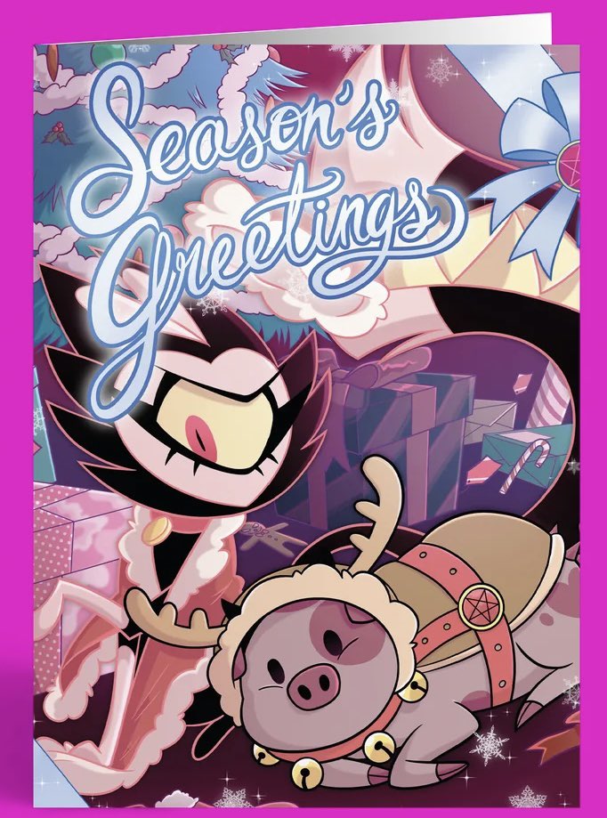 Now up on the Hazbin Hotel Website: Holiday 2025 Greeting Card Set