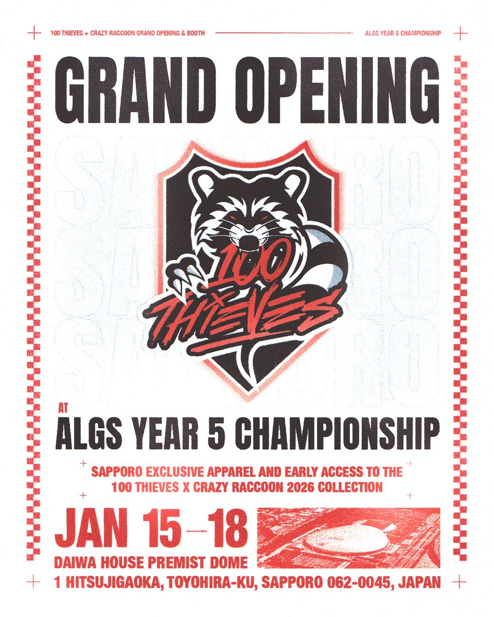 ALGS Year 5 Championship】 1/15(木) ~ 1/18(日) CRAZY THIEVES BOOTH