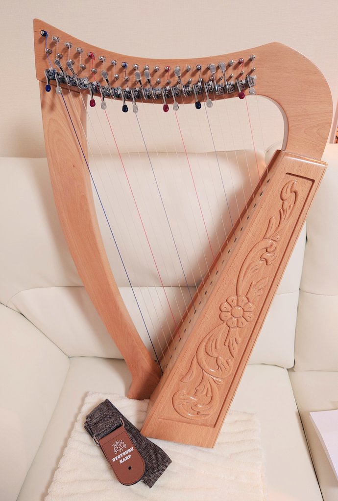 OTOTSUBU 20弦 ハープ ケース付 楽器竪琴オトツブおとつぶ