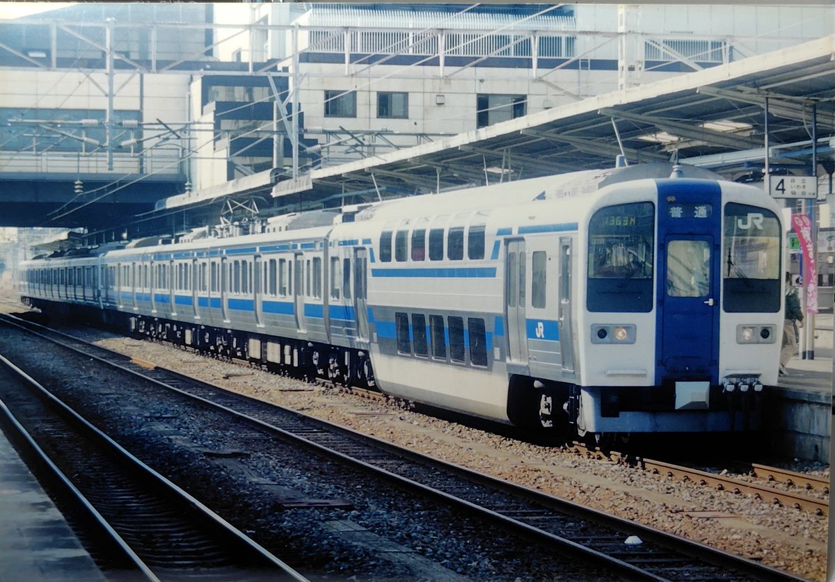 1995/2 常磐線415系K880編成 2階建てのクハ415-1901を下り方に連結した