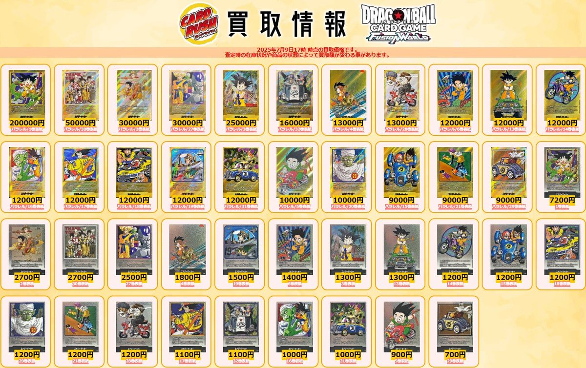 ドラゴンボールフュージョンワールド 🐉最新弾買取情報🐉 大人気