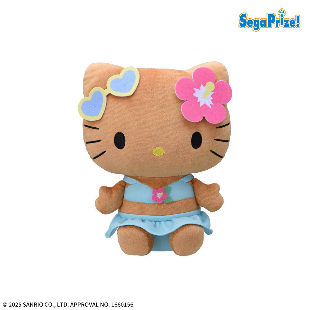 プライズ】 日焼けした「ハローキティ」の大きなサイズのぬいぐるみが8