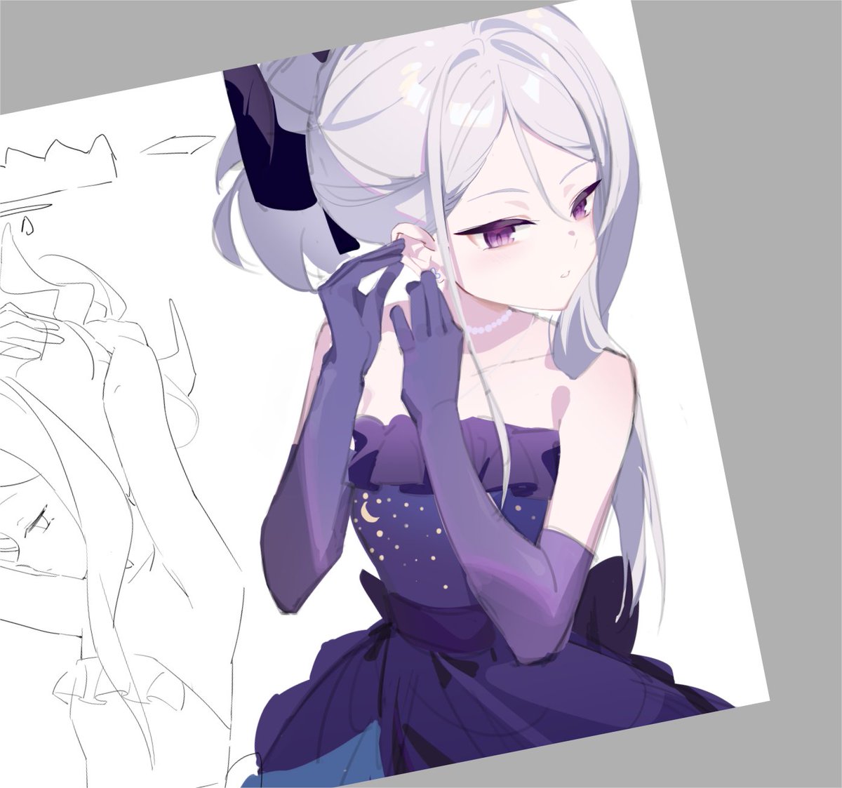 ブルアカ ヒナ（ドレス） 額装イラスト ブルアカ ヒナ（ドレス） 額装
