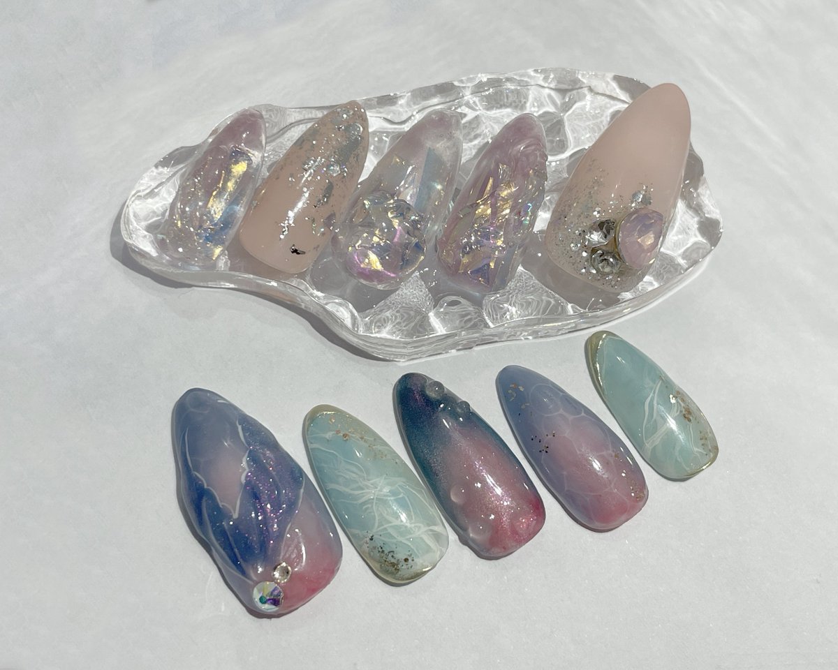 恋と深空 ホムラ 概念ネイルチップ お客様よりオーダー頂き制作 瞳の色