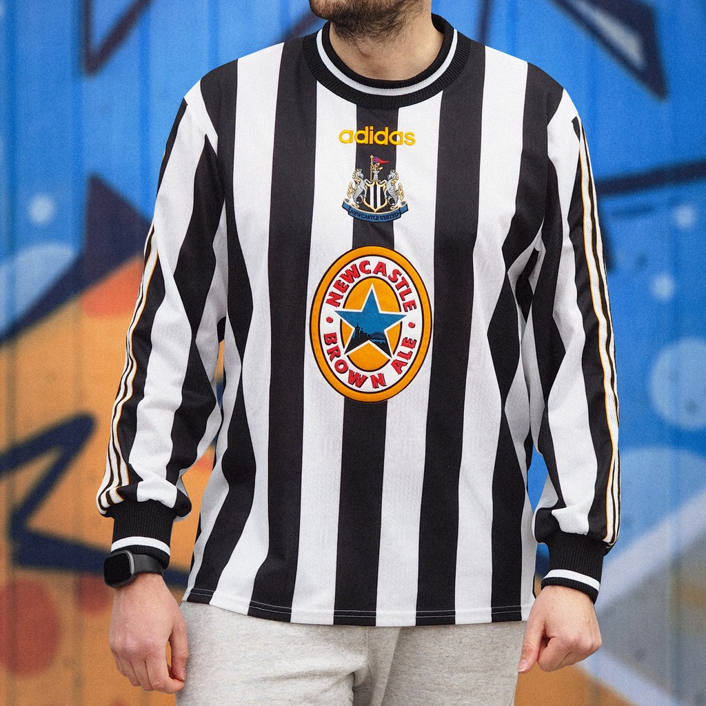 Newcastle 1997-99 Long Sleeved Home Shirt by adidas