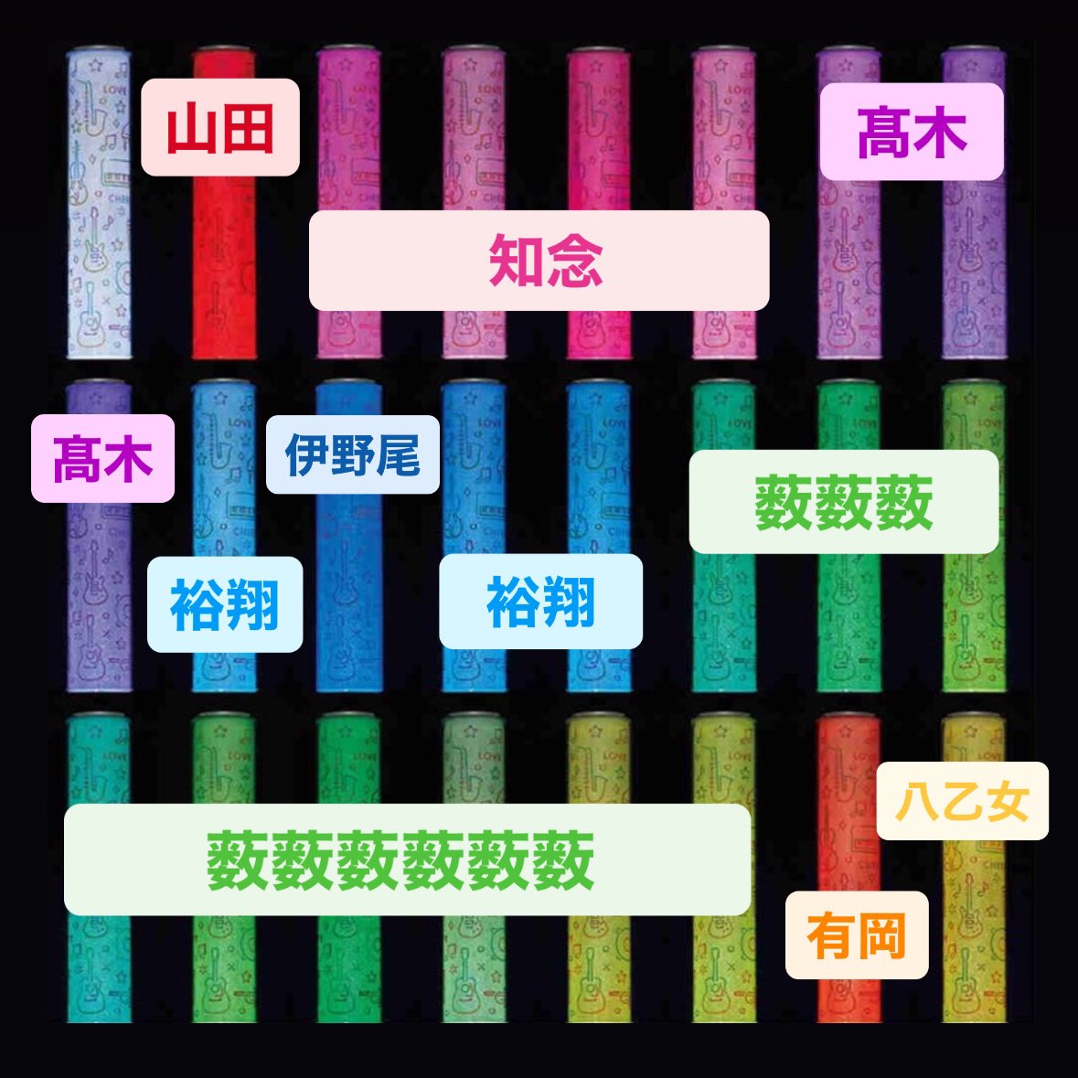 話題のペンライト、Hey! Say! JUMPだと青と水色の難易度が高すぎる