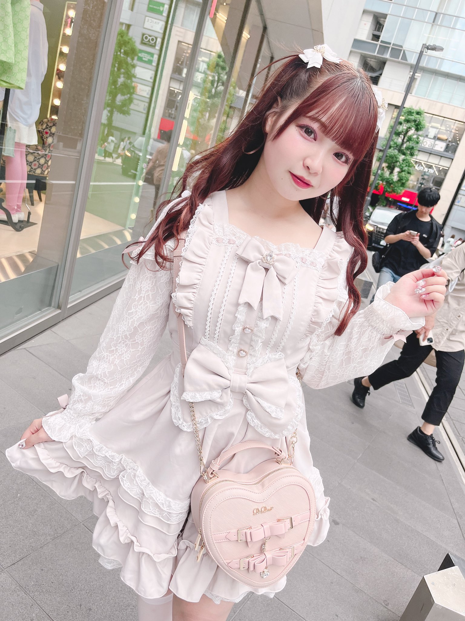 LIZLISA】ティアラリボンティアードワンピース ピンクLIZLISA