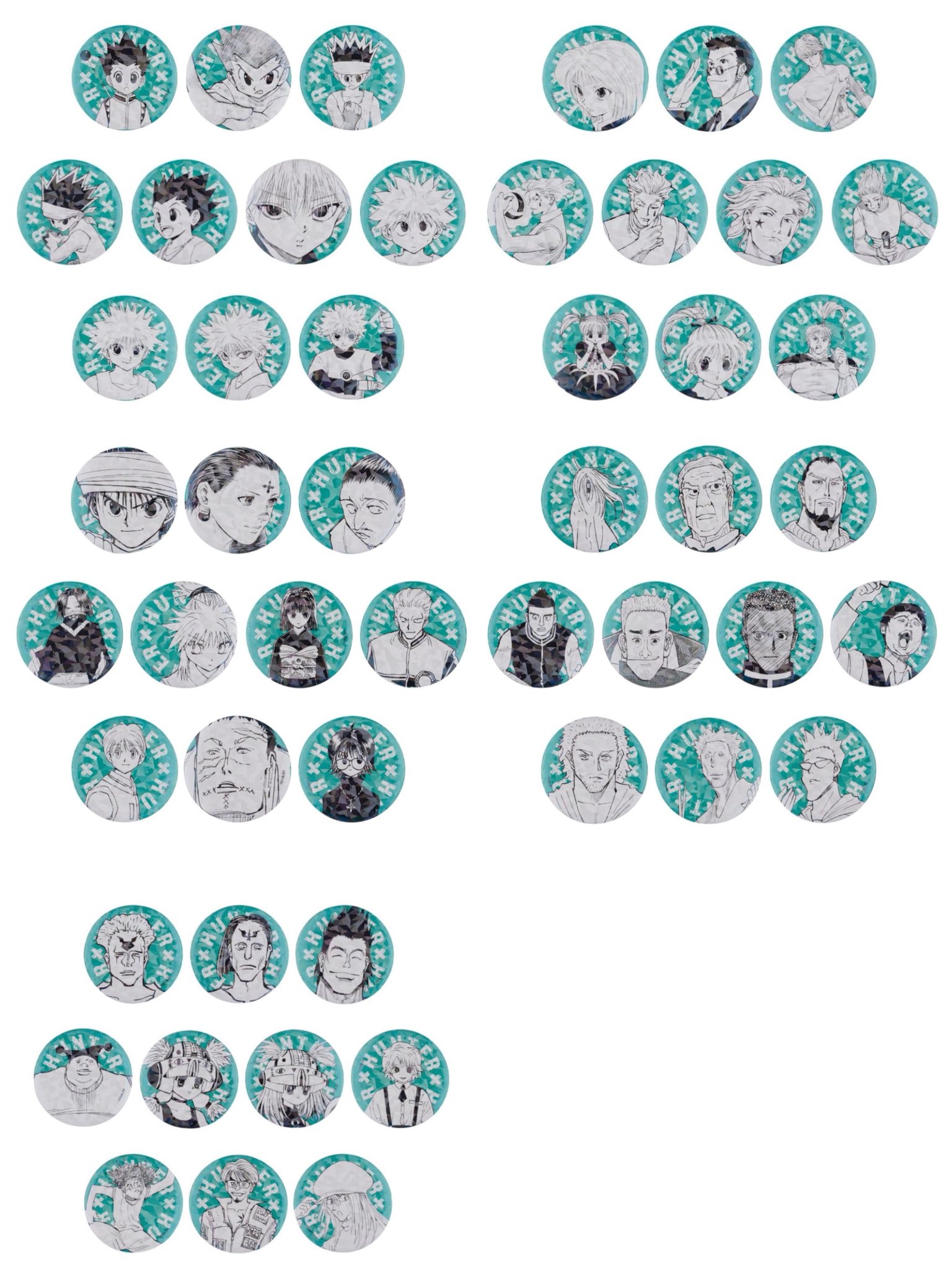 HUNTER×HUNTER オールスター缶バッジ 全100個＋全50個 HUNTER×HUNTER