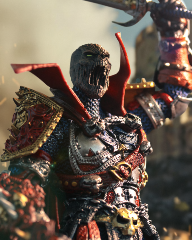 Kickstarter's Medieval Spawn Action Figure - Classic Blue Edition