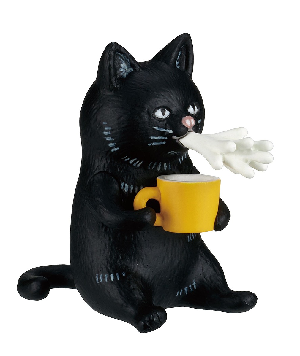 ふきだしてしまった猫たちのシュールなフィギュア「pokefasu ネコ舌」9