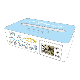 サンリオ』のマイメロとクロミがデザインされた ティッシュクロックが