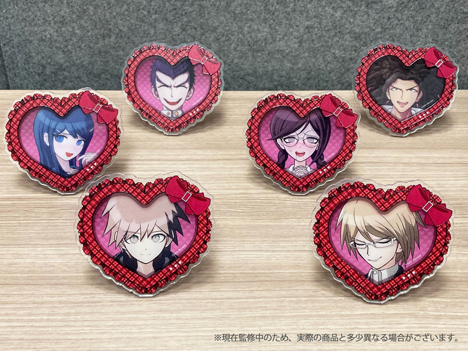 ダンガンロンパ ハート型アクリルバッジ Vol.2 照れ顔 5点 日向創