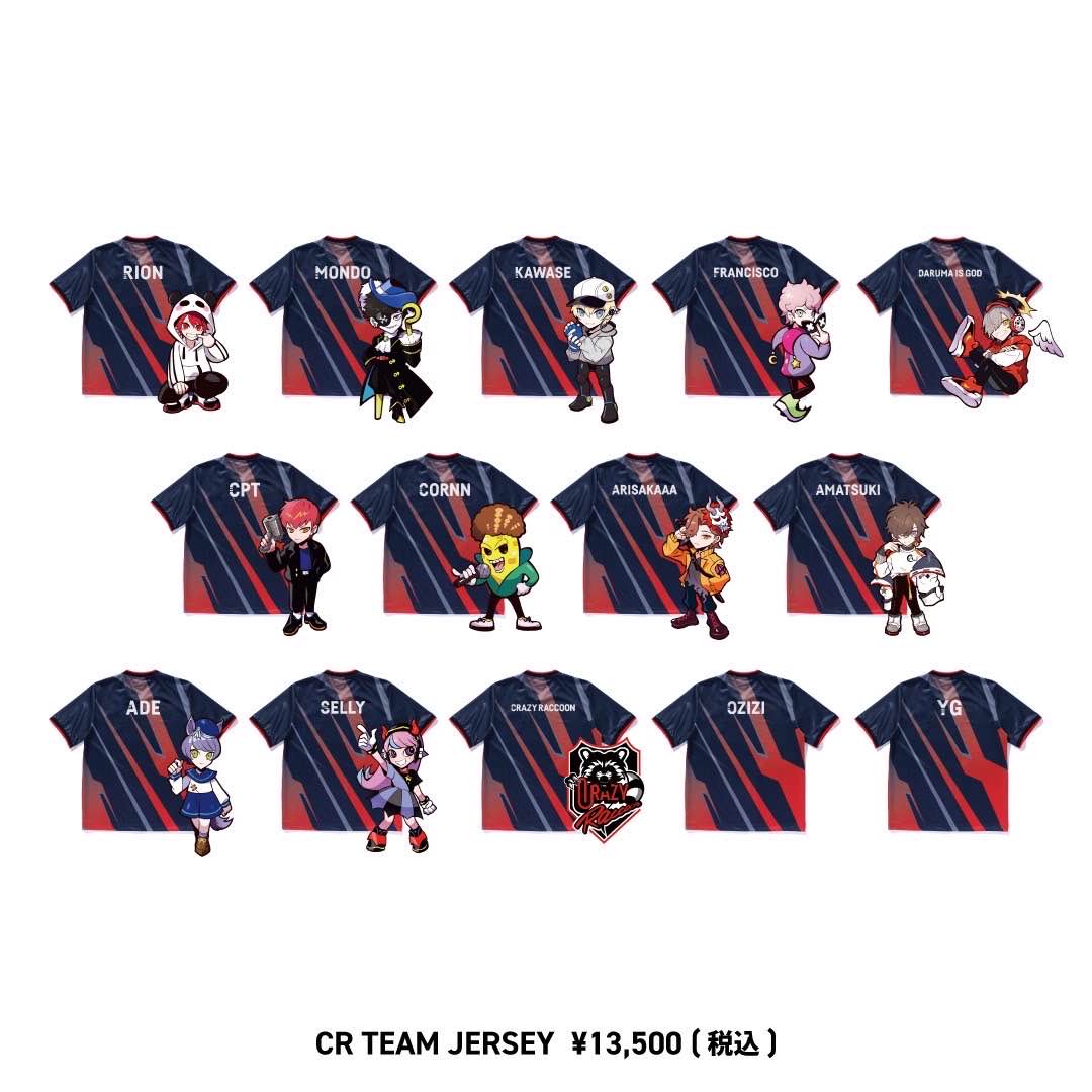 CRAZY RACCOON STORE】 Re-Sell ・CR TEAM JERSEY - Full Lineup