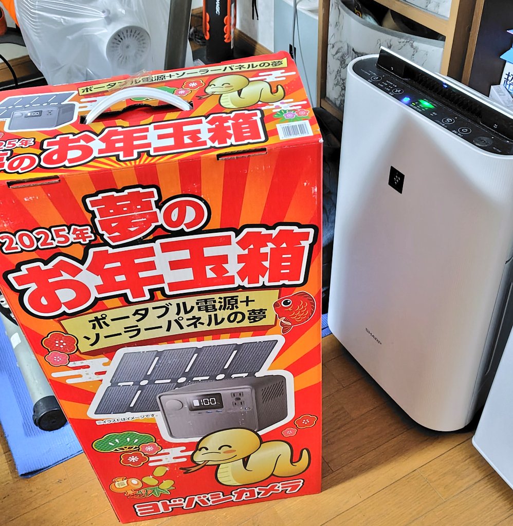ヨドバシカメラ 夢のお年玉箱 2025 ポータブル電源+ソーラーパネルの夢