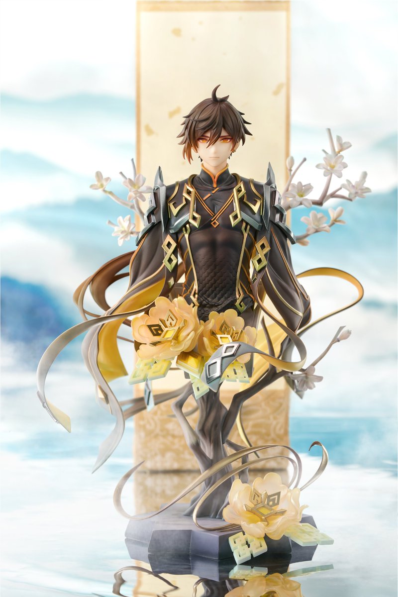 ワンフェスStarmania 冬眠的地鼠君 1/7 鍾離 盤石芽生の花 原神