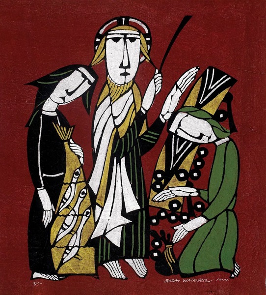 渡邊禎雄☆マリアとエリザベス 渡邊禎雄☆マルタとマリア 渡辺禎雄・型