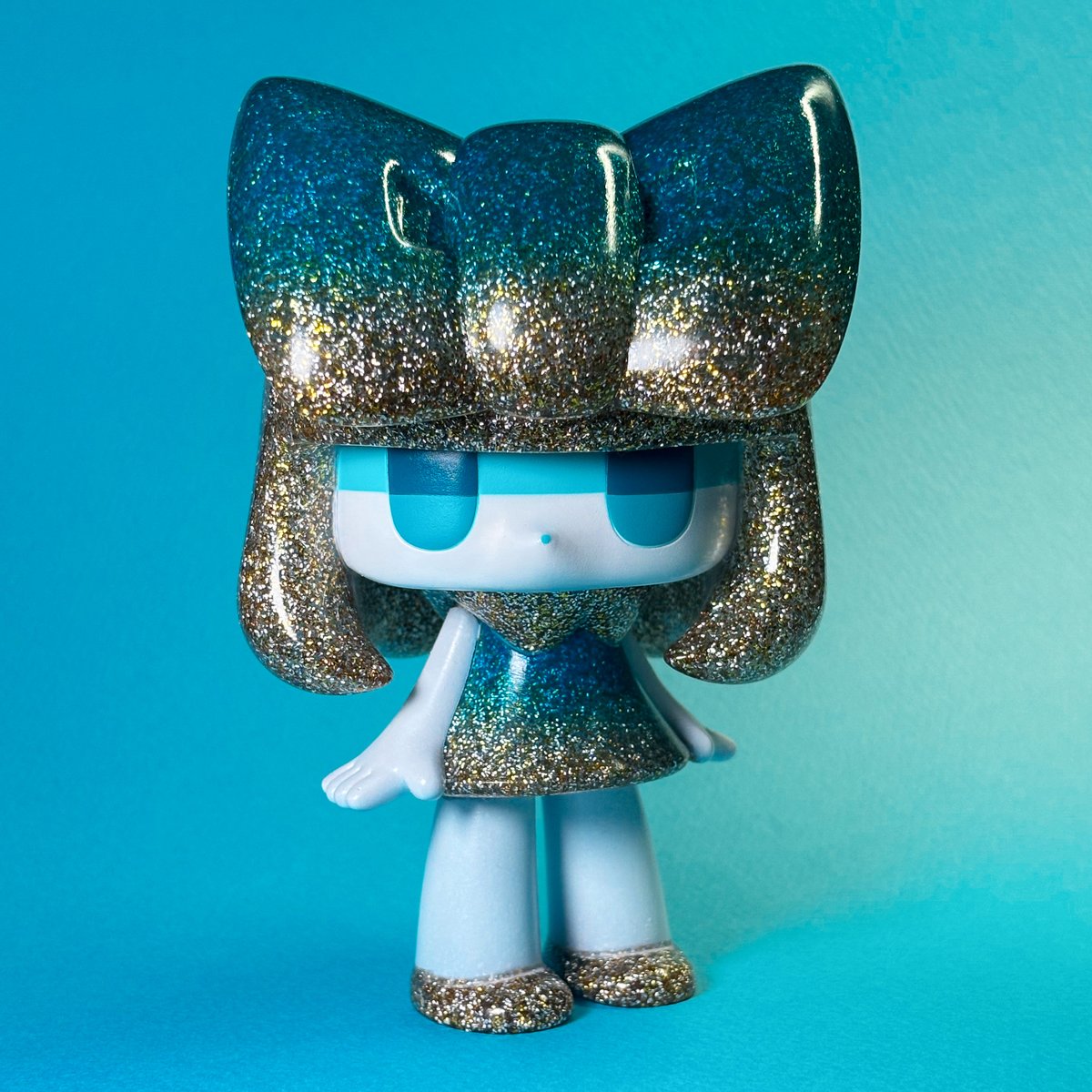 チヨコソフビ One up.限定カラー 「アトランティスブルー」 金と銀の2