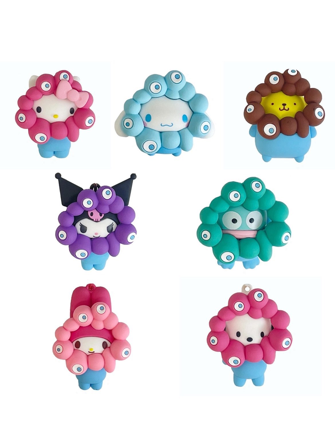 サンリオ ミャクミャクなりきり立体マスコット クリアキー ホルダー全7