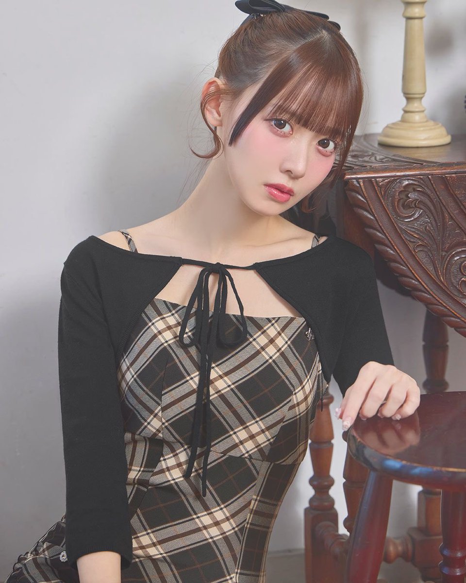 ミシェルマカロン ボレロsetチェックプリーツワンピース xs ミシェル