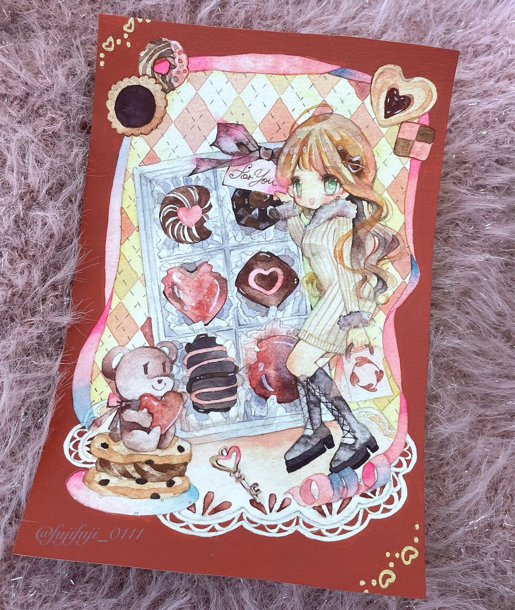 🤎💝Valentine day💝🤎 #透明水彩#illustration