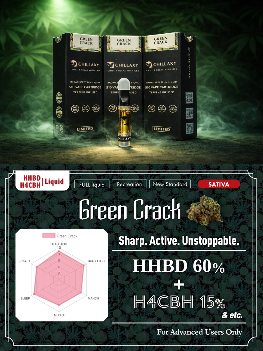 🥦Green Crack🥦 残り少なくなってきました🙌💦 一昔前のリキッドが