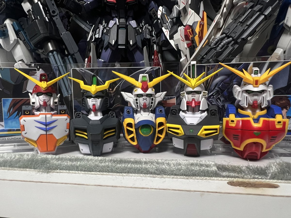 ガンダムW一番くじ MSヘッドマグネット ガンダム5機確認 これでやっと