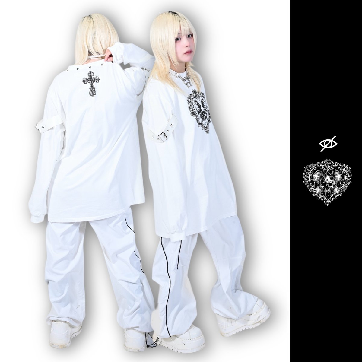 news】 えす×KRYコラボアイテム 「Heart Flame longT」 ネックスタッズ