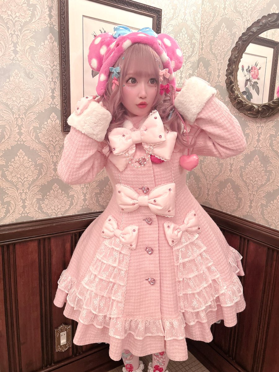 Rich ribbonコートでディズニー🎀.*・ﾟ