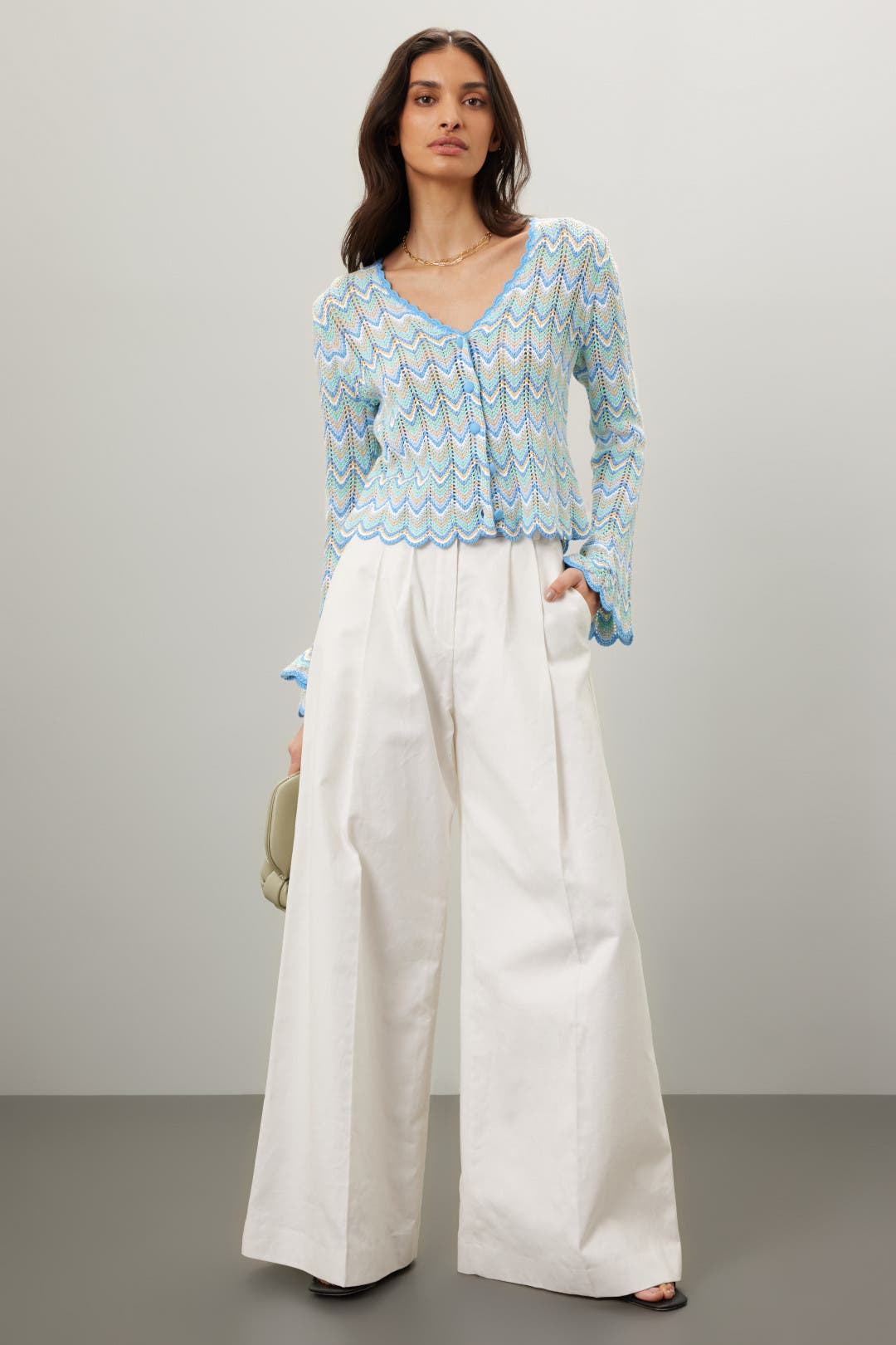 Blue Knit Top by Derek Lam 10 Crosby x RTR | Rent the Runway