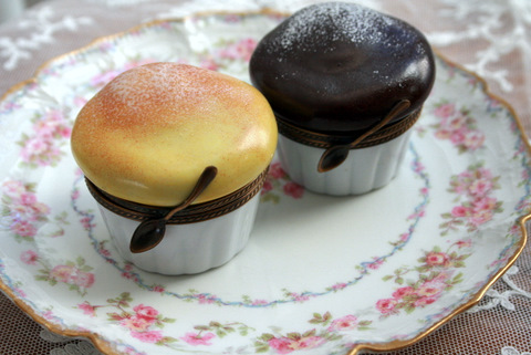 リモージュボックス マフィン① ふんわりカップケーキミニチュア 陶器