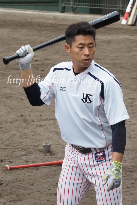外野に挑戦、田中浩康選手フォト@2015ヤクルトキャンプ : Out of focus