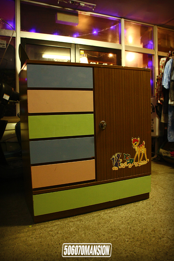 1970s Vintage ディズニーバンビのベビーたんす ベビー箪笥 昭和レトロ