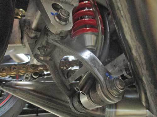Y田サン号 TZR250（1KT）にYSS製リアショックを装着